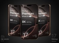 2024年蘋果16手機APP界面UI展示PS樣機，模板含fig格式，一共6.7個G的高品質素材